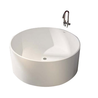 Artificialis Lapis circum Freestanding Bathtub